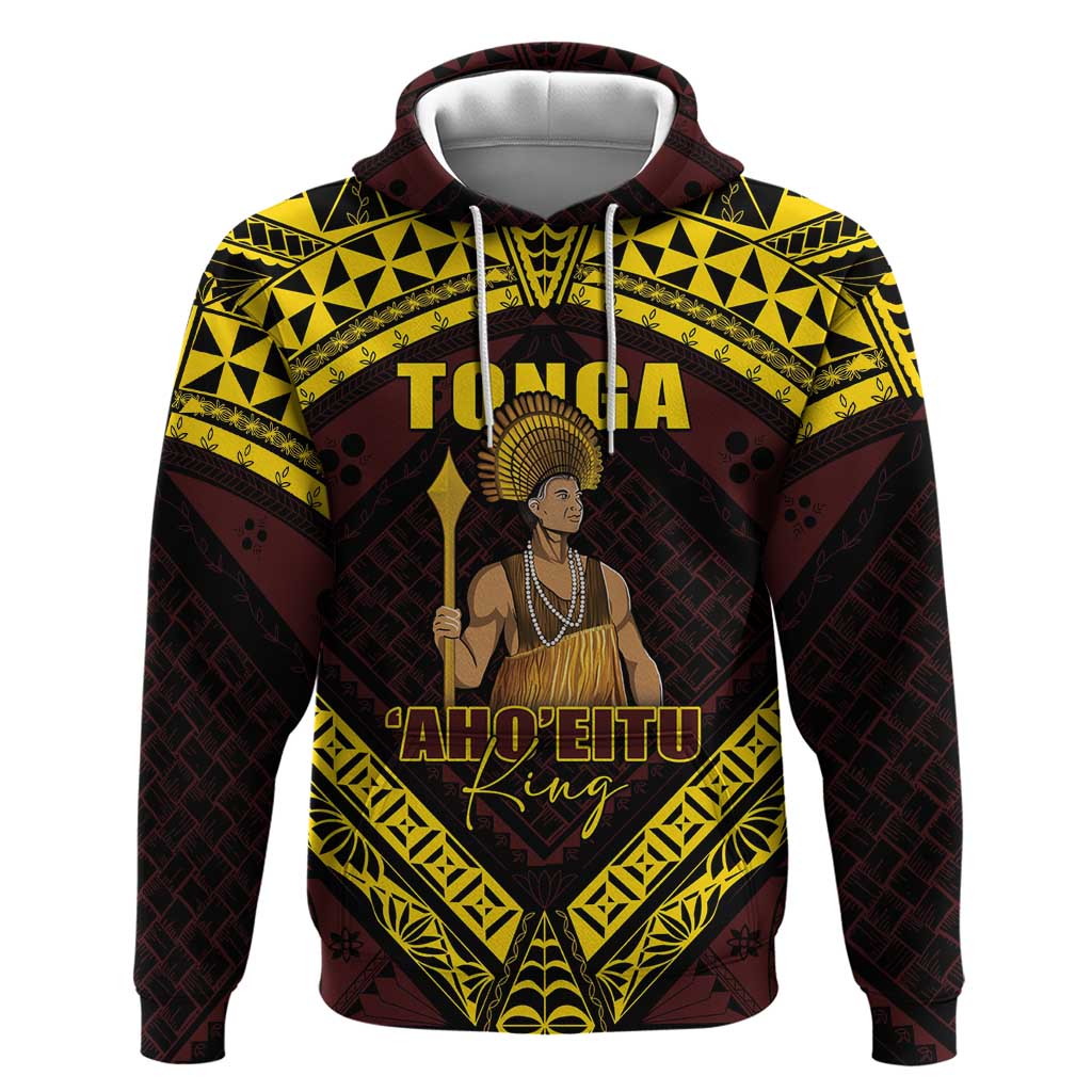 Tonga First King Hoodie Ahoeitu Know Your Roots LT05 Pullover Hoodie Maroon - Polynesian Pride
