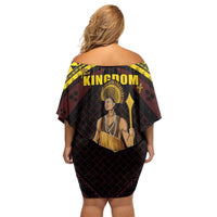 Tonga First King Off Shoulder Short Dress Ahoeitu Know Your Roots LT05 - Polynesian Pride