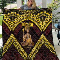 Tonga First King Quilt Ahoeitu Know Your Roots LT05 Maroon - Polynesian Pride