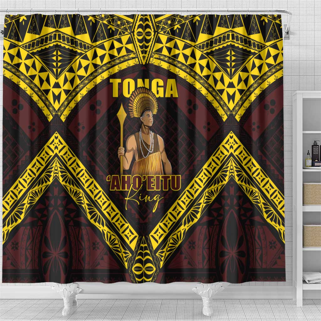Tonga First King Shower Curtain Ahoeitu Know Your Roots LT05 - Polynesian Pride