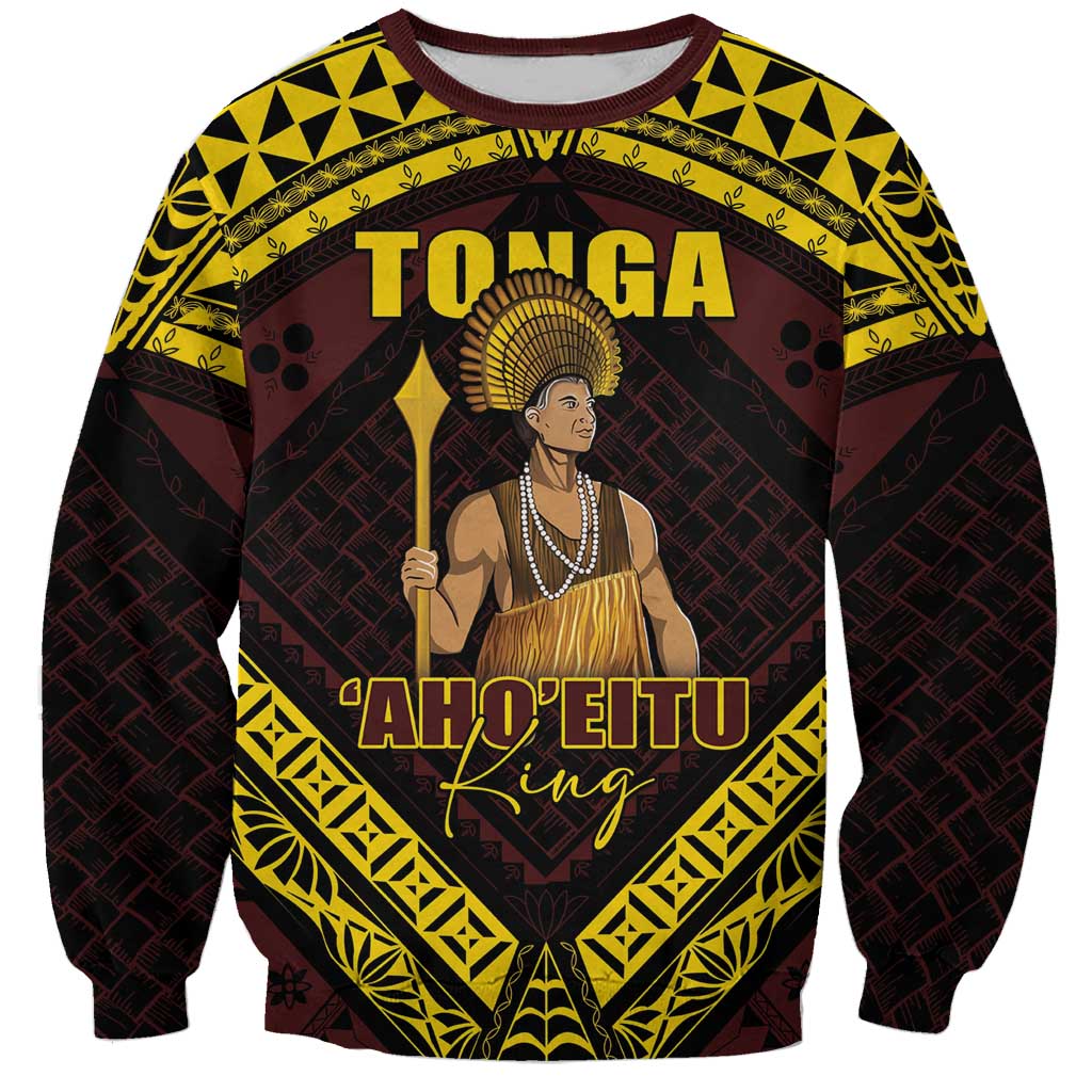 Tonga First King Sweatshirt Ahoeitu Know Your Roots LT05 Unisex Maroon - Polynesian Pride