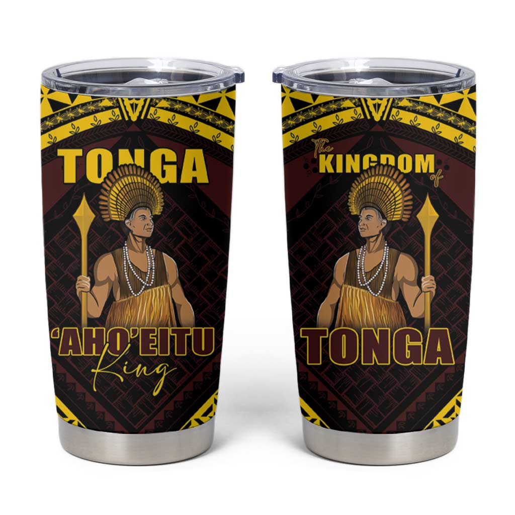 Tonga First King Tumbler Cup Ahoeitu Know Your Roots LT05 Maroon - Polynesian Pride