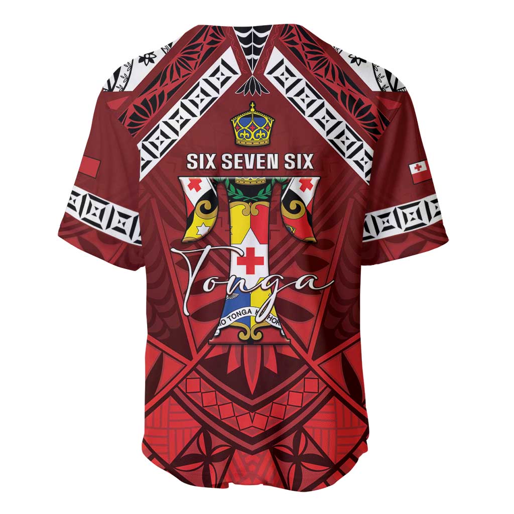 Tonga Emancipation Day Baseball Jersey Tongan Kupesi Pattern LT05 - Polynesian Pride