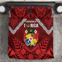 Tonga Emancipation Day Bedding Set Tongan Kupesi Pattern LT05 Red - Polynesian Pride