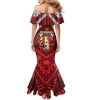 Tonga Emancipation Day Mermaid Dress Tongan Kupesi Pattern LT05 - Polynesian Pride