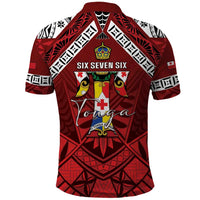 Tonga Emancipation Day Polo Shirt Tongan Kupesi Pattern LT05 - Polynesian Pride