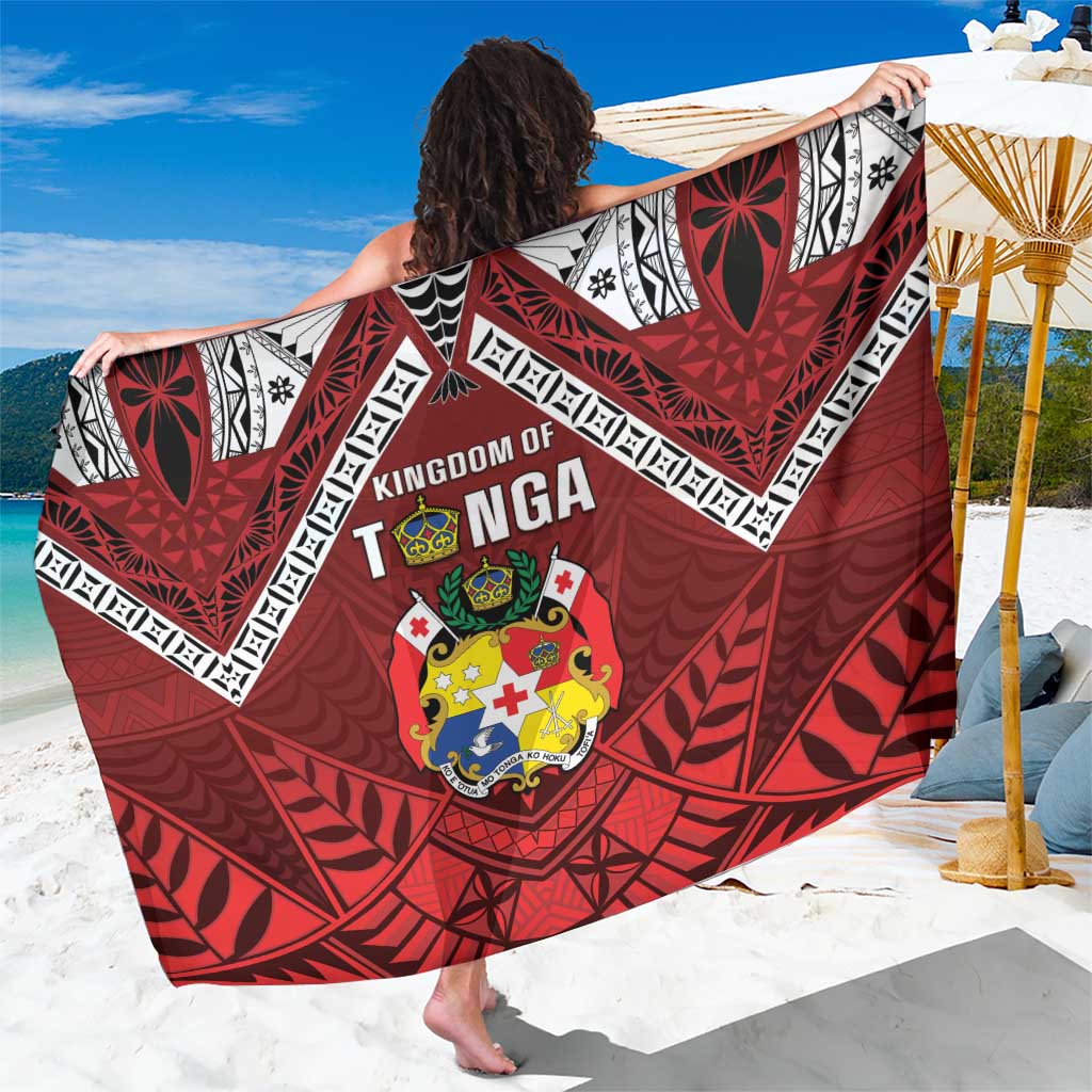 Tonga Emancipation Day Sarong Tongan Kupesi Pattern LT05 One Size 44 x 66 inches Red - Polynesian Pride