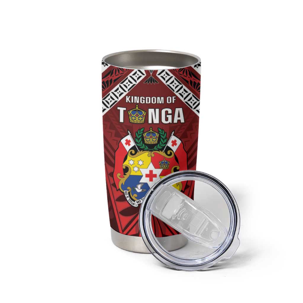 Tonga Emancipation Day Tumbler Cup Tongan Kupesi Pattern LT05 - Polynesian Pride