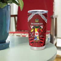 Tonga Emancipation Day Tumbler Cup Tongan Kupesi Pattern LT05 - Polynesian Pride