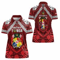 Tonga Emancipation Day Women Polo Shirt Tongan Kupesi Pattern LT05 - Polynesian Pride
