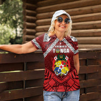 Tonga Emancipation Day Women Polo Shirt Tongan Kupesi Pattern LT05 - Polynesian Pride