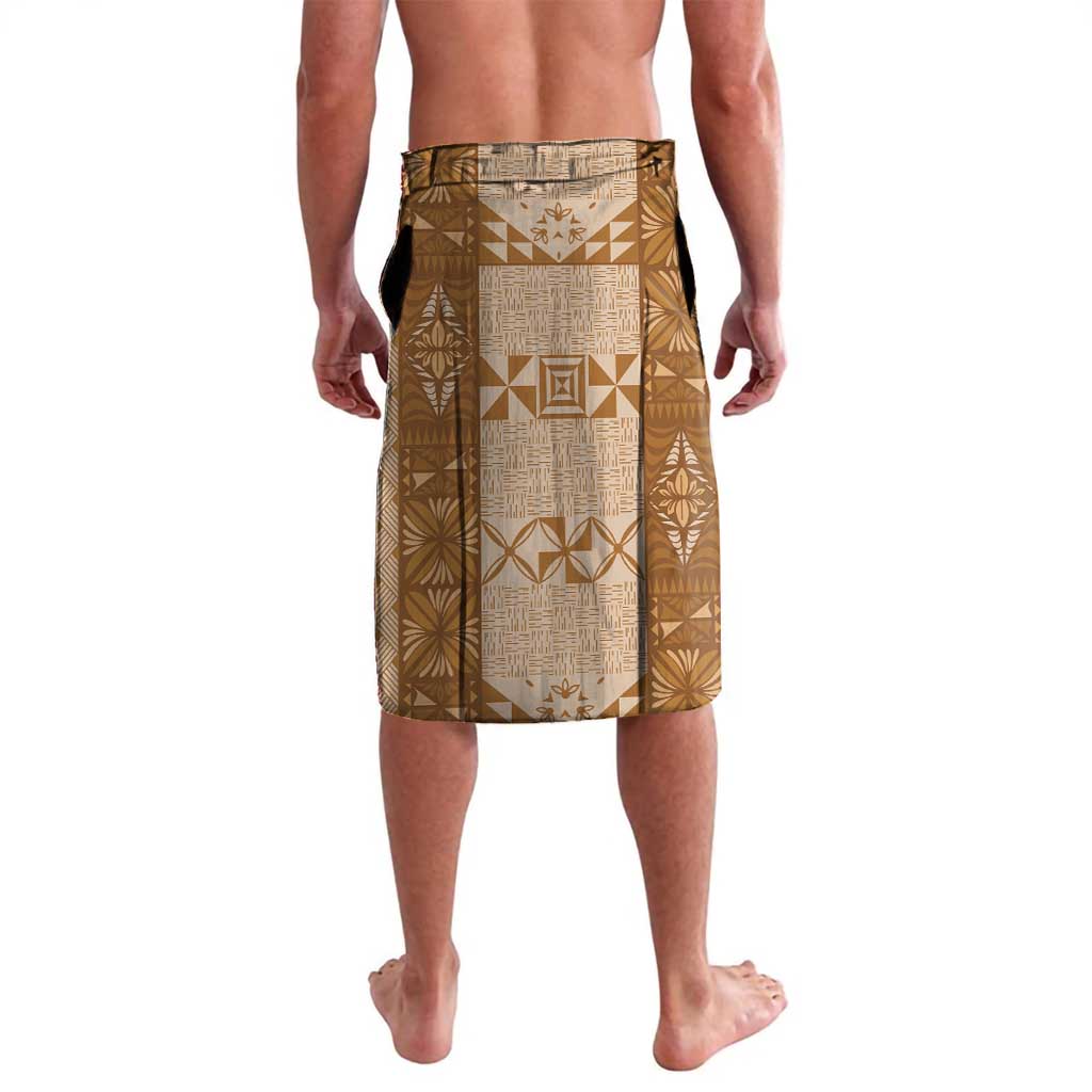 Tonga Kupesi Ngatu Lavalava Vintage Brown Plumeria LT05 - Polynesian Pride