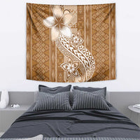 Tonga Kupesi Ngatu Tapestry Vintage Brown Plumeria LT05 - Polynesian Pride