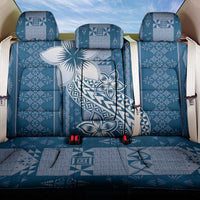 Tonga Kupesi Ngatu Back Car Seat Cover Vintage Blue Plumeria LT05 One Size Blue - Polynesian Pride
