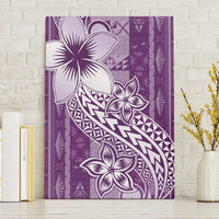 Tonga Kupesi Ngatu Canvas Wall Art Vintage Purple Plumeria LT05 Without Frame Purple - Polynesian Pride
