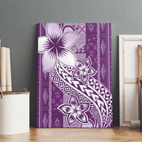Tonga Kupesi Ngatu Canvas Wall Art Vintage Purple Plumeria LT05 - Polynesian Pride