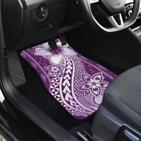 Tonga Kupesi Ngatu Car Mats Vintage Purple Plumeria LT05 - Polynesian Pride