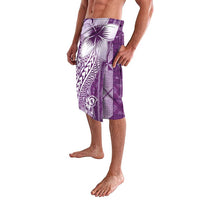 Tonga Kupesi Ngatu Lavalava Vintage Purple Plumeria LT05 - Polynesian Pride