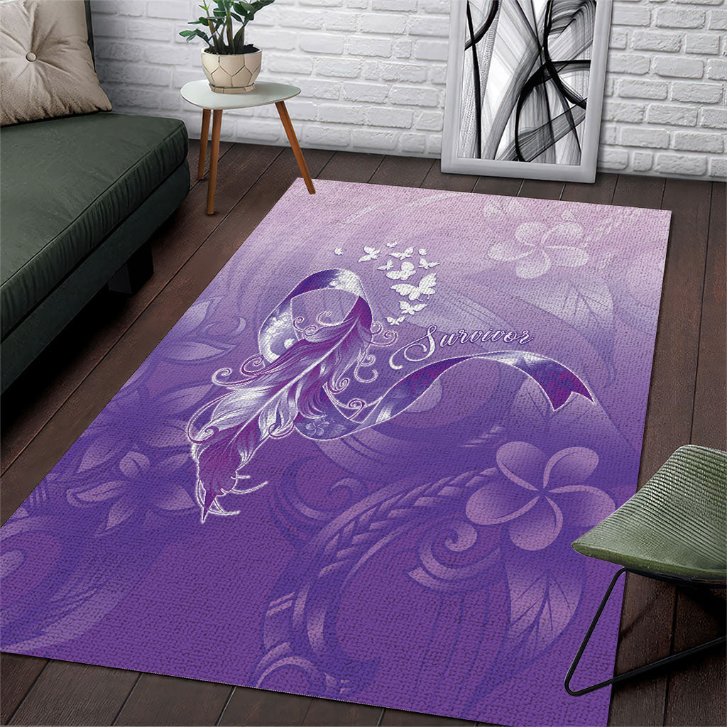 Lupus Awareness Month Area Rug Polynesian Style LT05 Lilac - Polynesian Pride