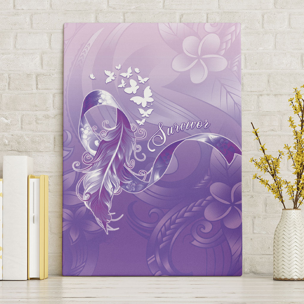 Lupus Awareness Month Canvas Wall Art Polynesian Style LT05 Without Frame Lilac - Polynesian Pride