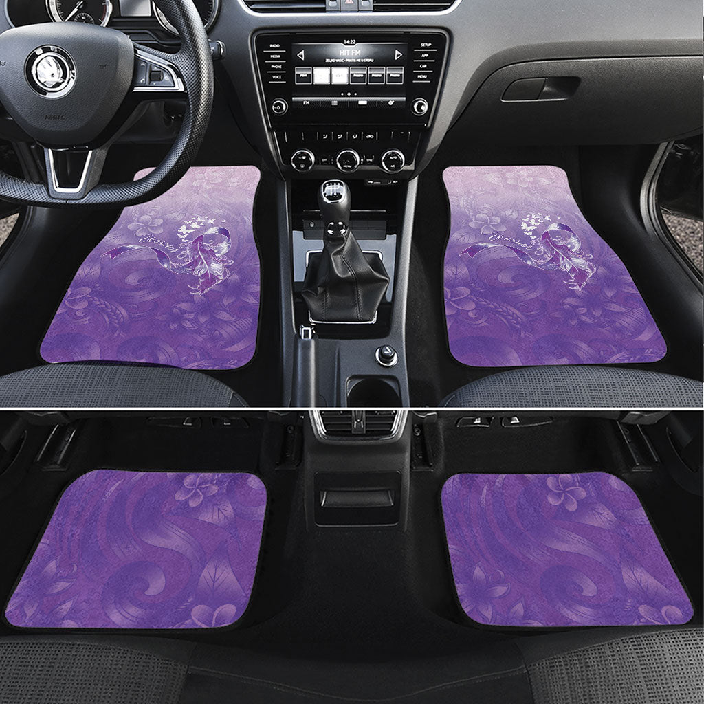 Lupus Awareness Month Car Mats Polynesian Style LT05 Set 4pcs Lilac - Polynesian Pride
