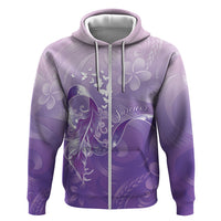 Lupus Awareness Month Hoodie Polynesian Style LT05 Zip Hoodie Lilac - Polynesian Pride