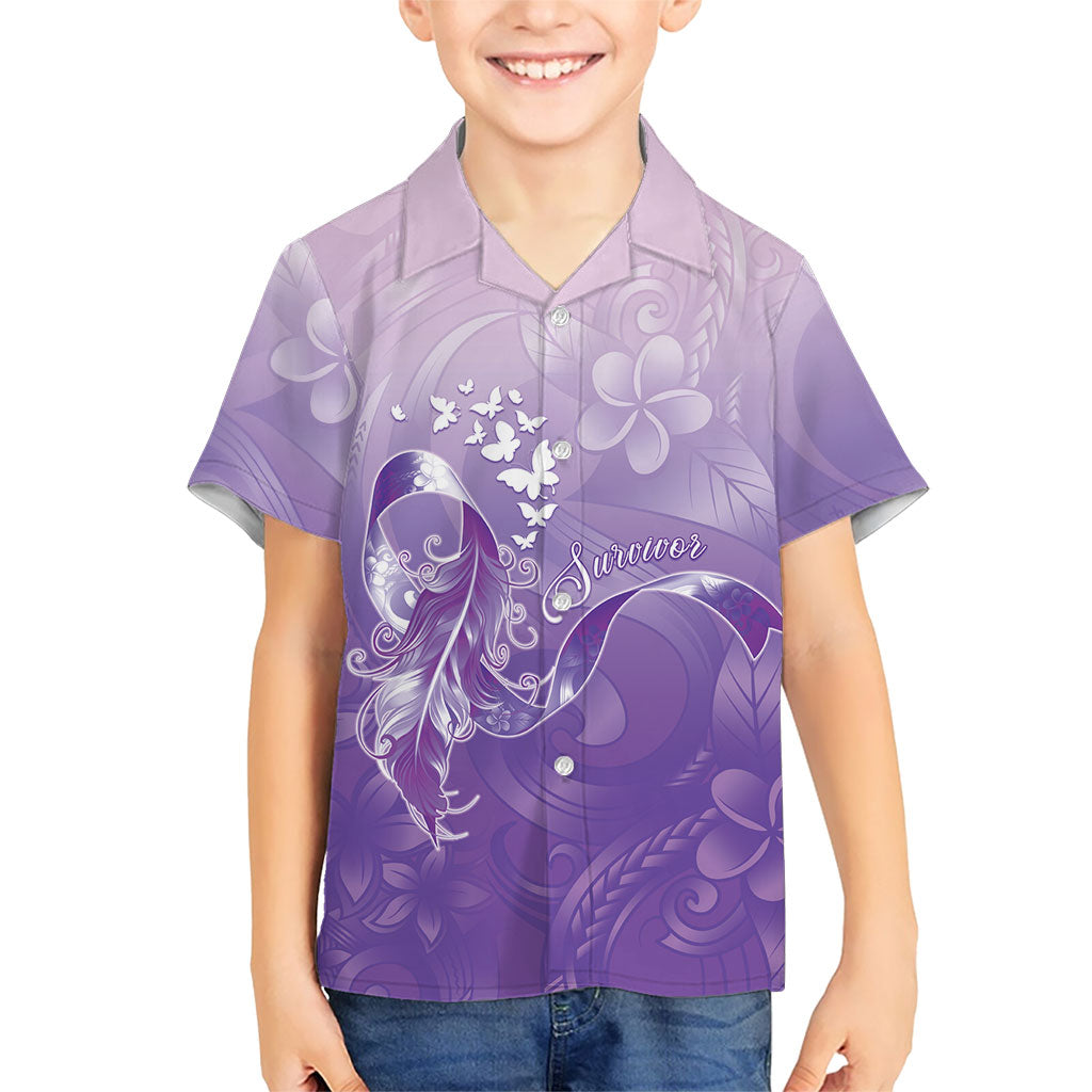 Lupus Awareness Month Kid Hawaiian Shirt Polynesian Style LT05 Kid Lilac - Polynesian Pride