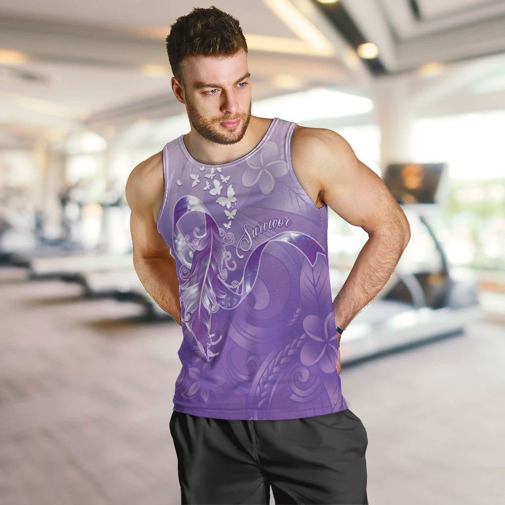 Lupus Awareness Month Men Tank Top Polynesian Style LT05 Lilac - Polynesian Pride
