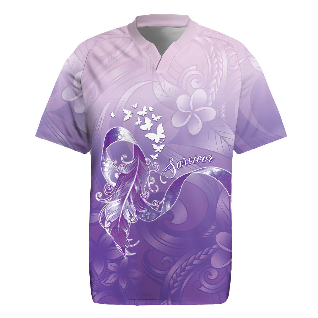 Lupus Awareness Month Rugby Jersey Polynesian Style LT05 Lilac - Polynesian Pride
