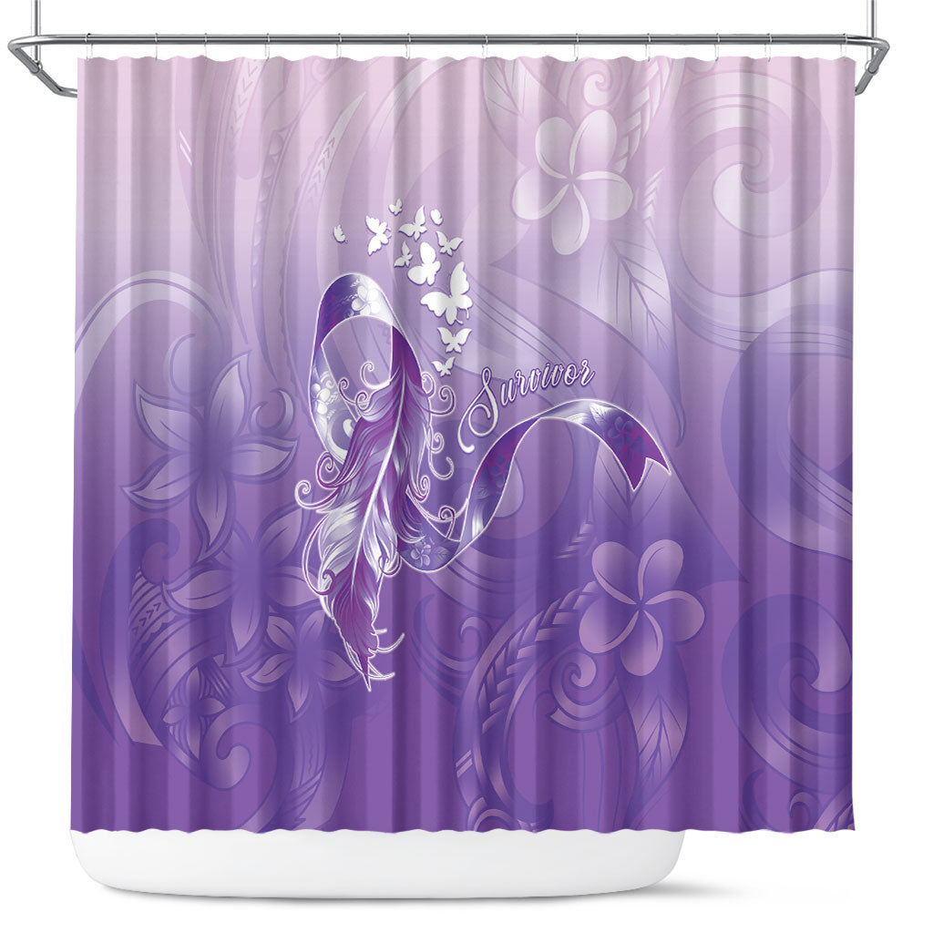 Lupus Awareness Month Shower Curtain Polynesian Style LT05 Lilac - Polynesian Pride