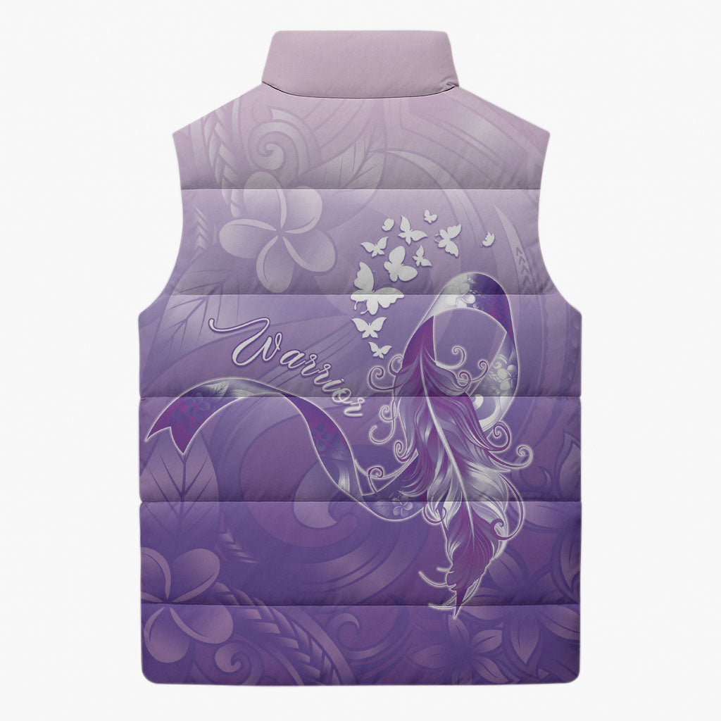 Lupus Awareness Month Sleeveless Puffer Jacket Polynesian Style LT05 - Polynesian Pride