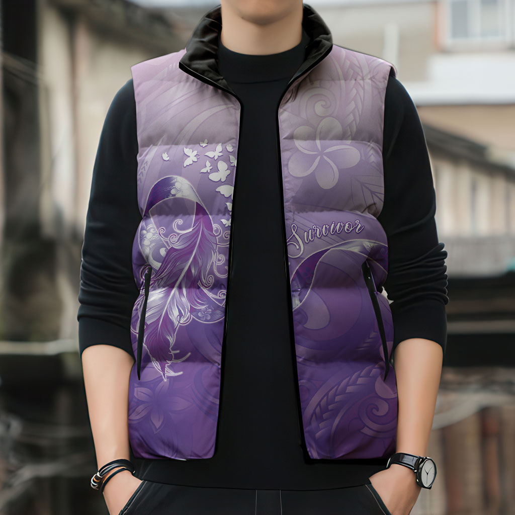 Lupus Awareness Month Sleeveless Puffer Jacket Polynesian Style LT05 - Polynesian Pride