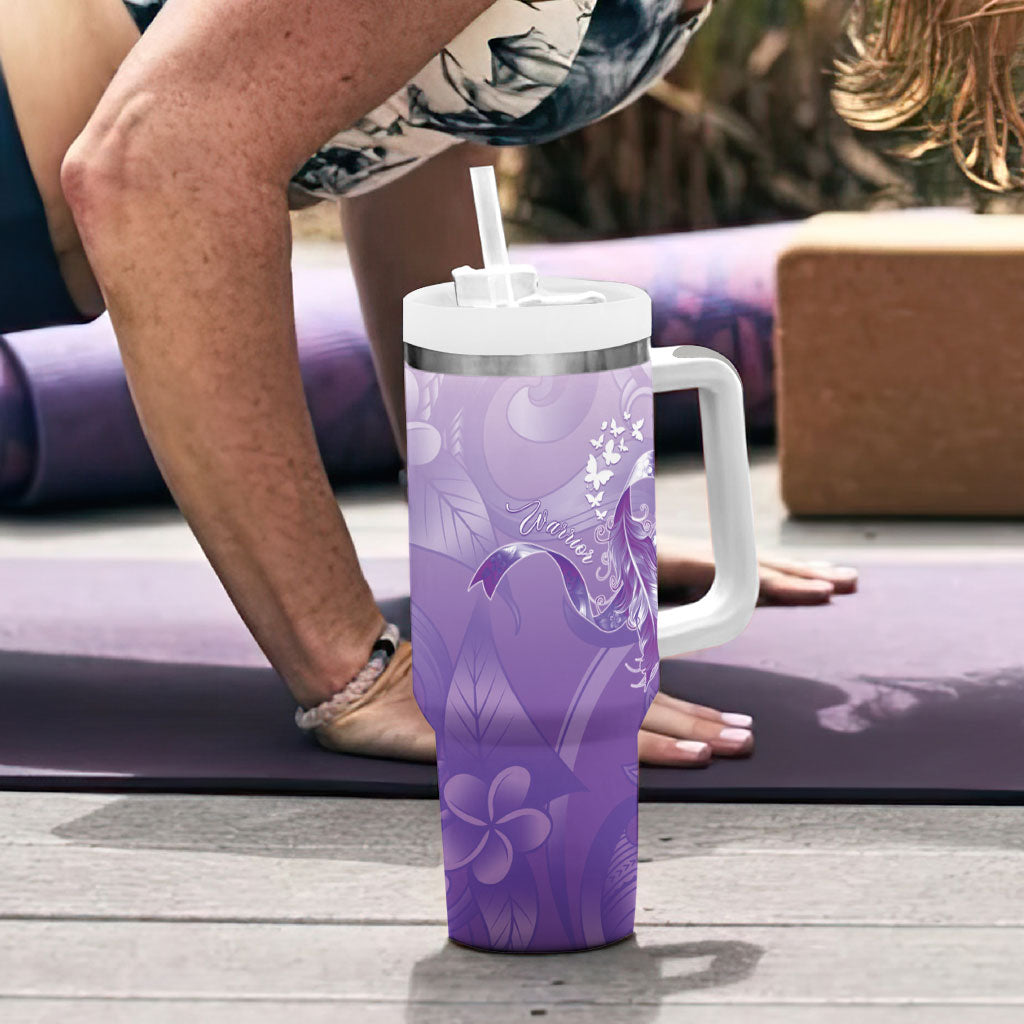 Lupus Awareness Month Tumbler With Handle Polynesian Style LT05 - Polynesian Pride