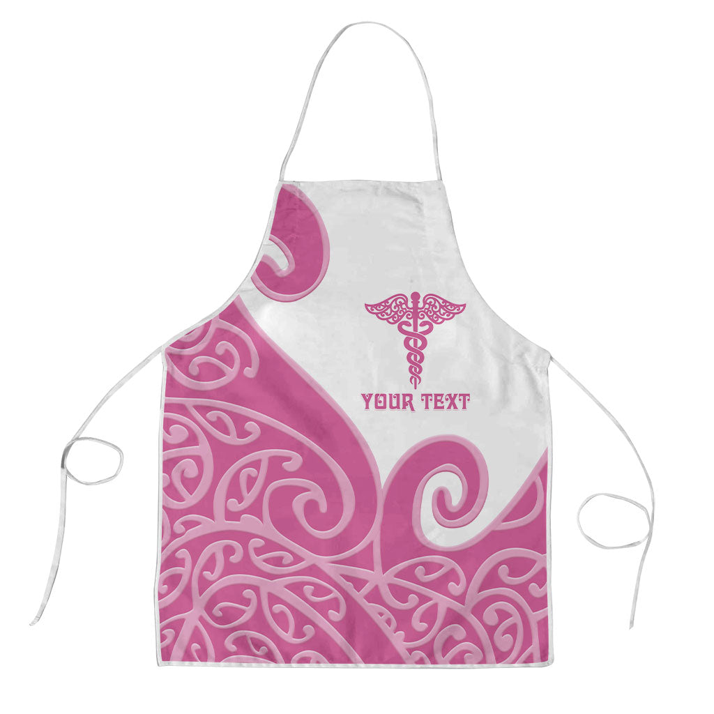 Personalised New Zealand Nurse Apron Maori Koru Pink Version LT05 Pink - Polynesian Pride