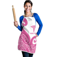 Personalised New Zealand Nurse Apron Maori Koru Pink Version LT05 - Polynesian Pride