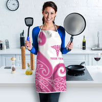 Personalised New Zealand Nurse Apron Maori Koru Pink Version LT05 - Polynesian Pride