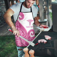 Personalised New Zealand Nurse Apron Maori Koru Pink Version LT05 - Polynesian Pride