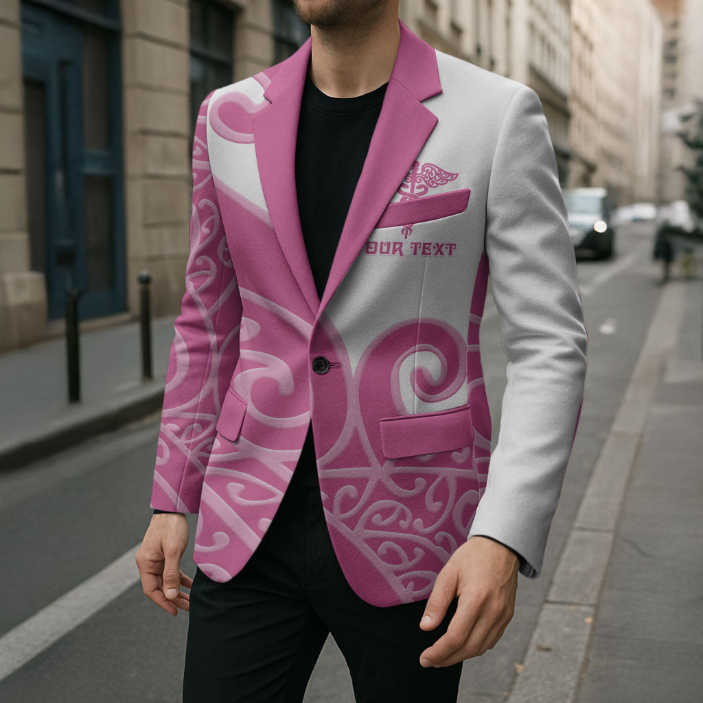 Personalised New Zealand Nurse Blazer Maori Koru Pink Version LT05 - Polynesian Pride