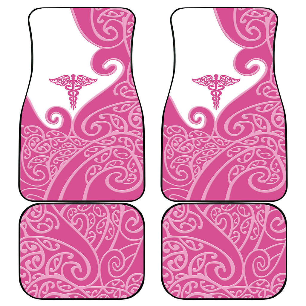 New Zealand Nurse Car Mats Maori Koru Pink Version LT05 - Polynesian Pride