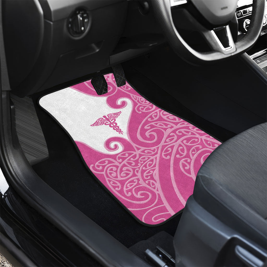New Zealand Nurse Car Mats Maori Koru Pink Version LT05 - Polynesian Pride