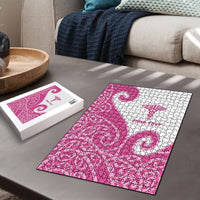 Personalised New Zealand Nurse Puzzle Maori Koru Pink Version LT05 - Polynesian Pride