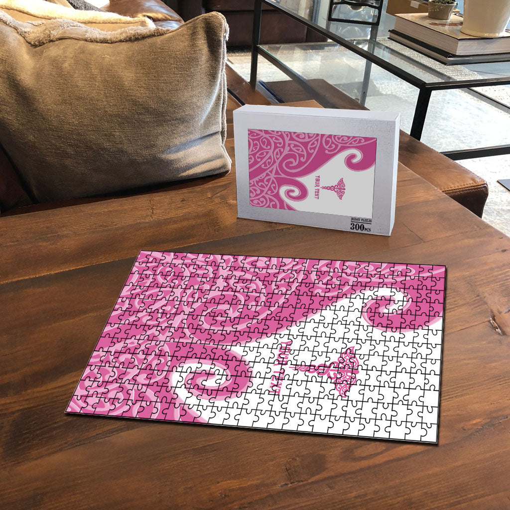Personalised New Zealand Nurse Puzzle Maori Koru Pink Version LT05 - Polynesian Pride