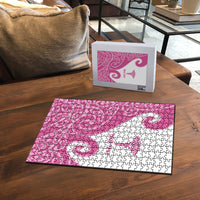 Personalised New Zealand Nurse Puzzle Maori Koru Pink Version LT05 - Polynesian Pride