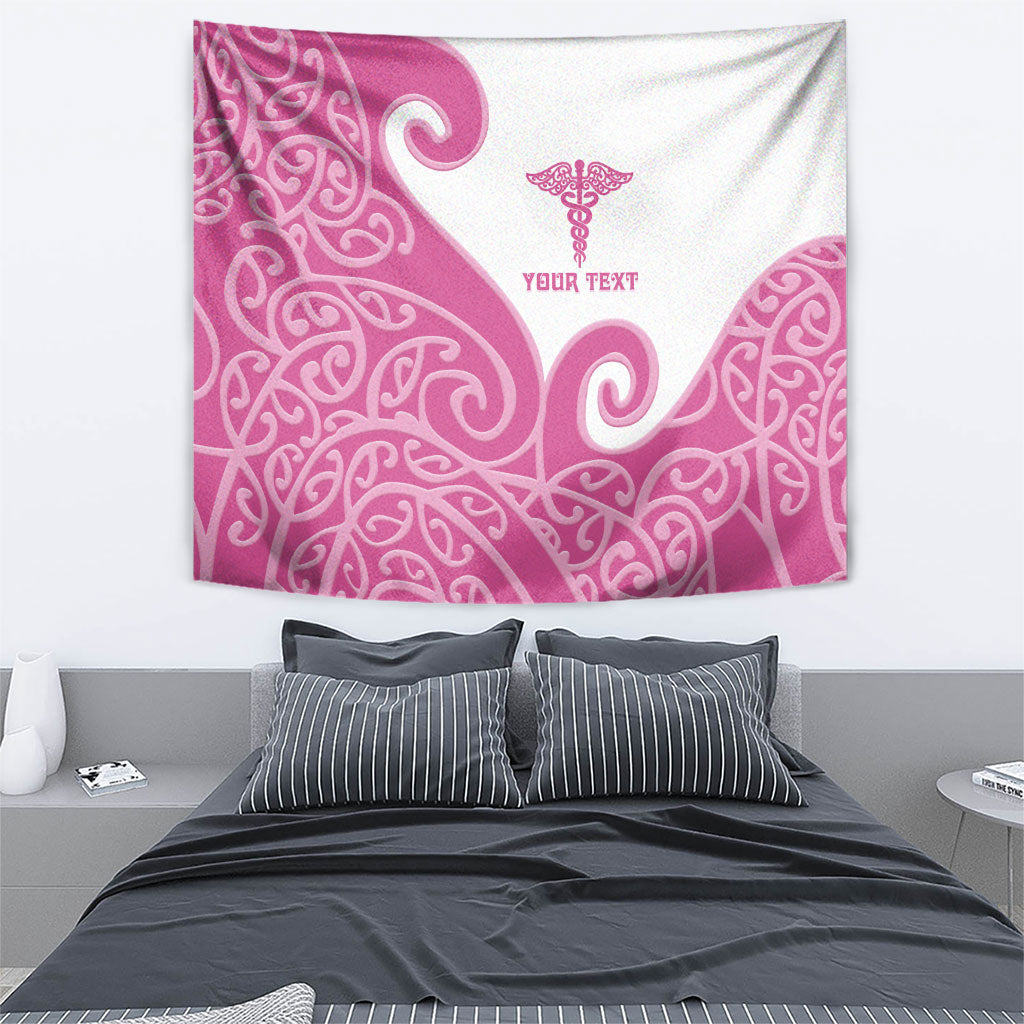Personalised New Zealand Nurse Tapestry Maori Koru Pink Version LT05 - Polynesian Pride