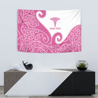 Personalised New Zealand Nurse Tapestry Maori Koru Pink Version LT05 - Polynesian Pride
