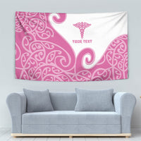 Personalised New Zealand Nurse Tapestry Maori Koru Pink Version LT05 - Polynesian Pride