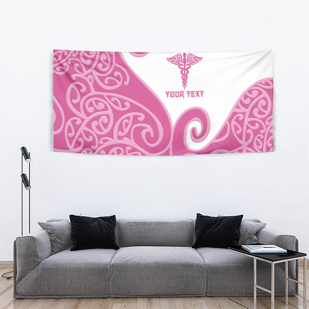 Personalised New Zealand Nurse Tapestry Maori Koru Pink Version LT05 - Polynesian Pride