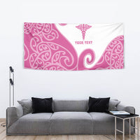 Personalised New Zealand Nurse Tapestry Maori Koru Pink Version LT05 - Polynesian Pride