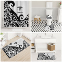 Personalised New Zealand Nurse Bathroom Set Maori Koru Black Version LT05 - Polynesian Pride