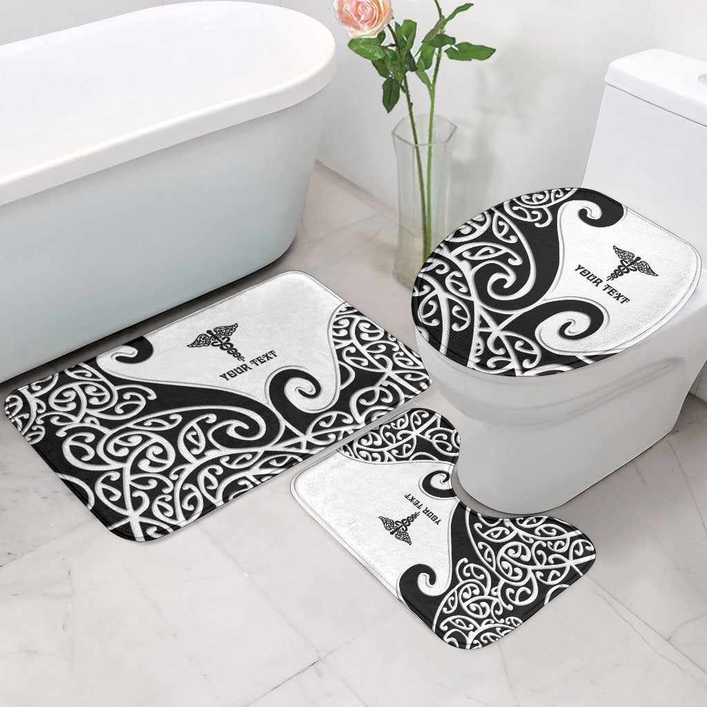 Personalised New Zealand Nurse Bathroom Set Maori Koru Black Version LT05 - Polynesian Pride
